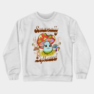 Seasonally Depressed - 70s mushroom design Crewneck Sweatshirt